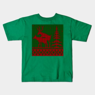 mating reindeer ugly christmas funny deer Kids T-Shirt